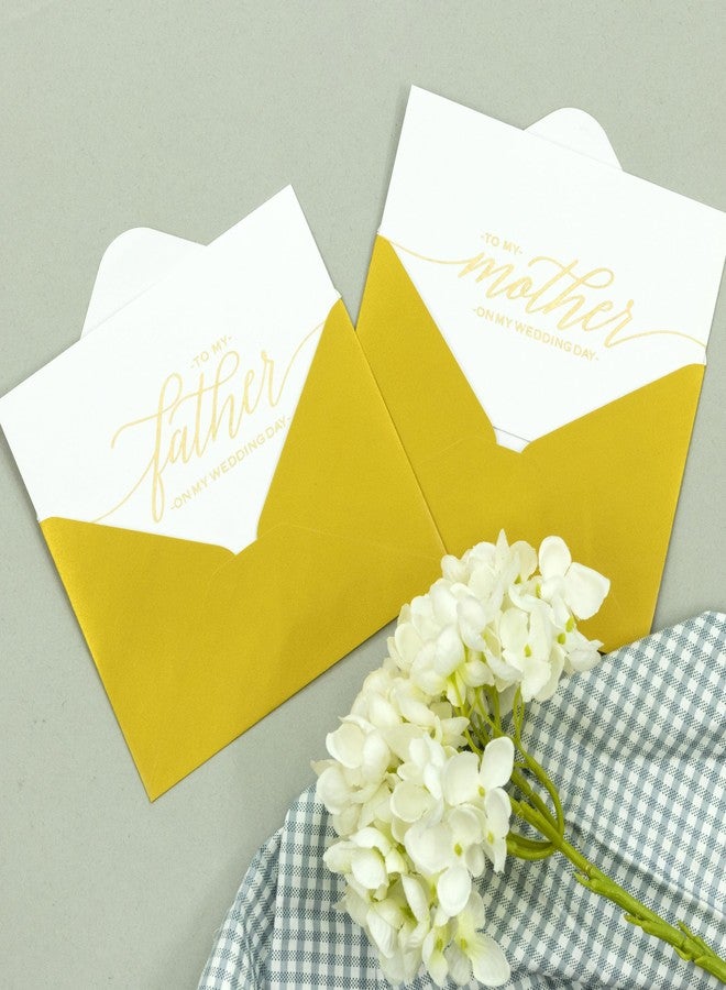 Confetti! Set of 2 Wedding Day Card for My Parents - To Mother and Father On My Wedding Day Card - Wedding Day Card Set for Mom And Dad - Image 3